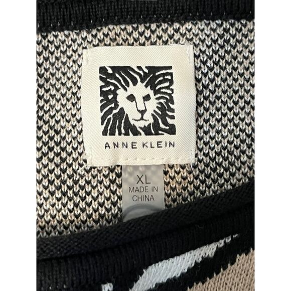 Anne Klein sweater long sleeve Leaf Print jacquard - Picture 5 of 5